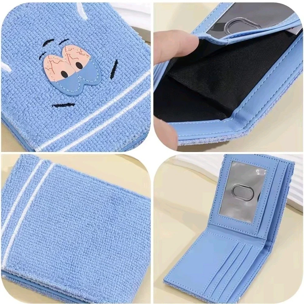 South Park Towelie Blue Towel Fabric Bifold Wallet ID Window Card Holder Unisex